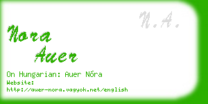 nora auer business card